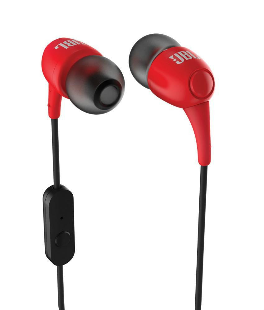 Jbl T100A In Ear Earphones with Mic (Red)